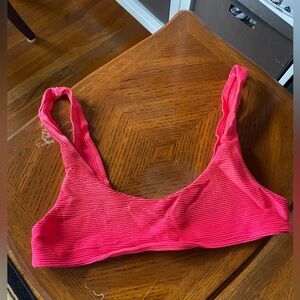 Topshop Ribbed Scoop Bikini Top